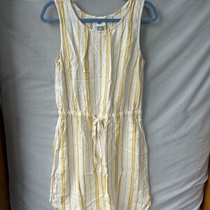 Old Navy Mustard and Cream Striped Dress